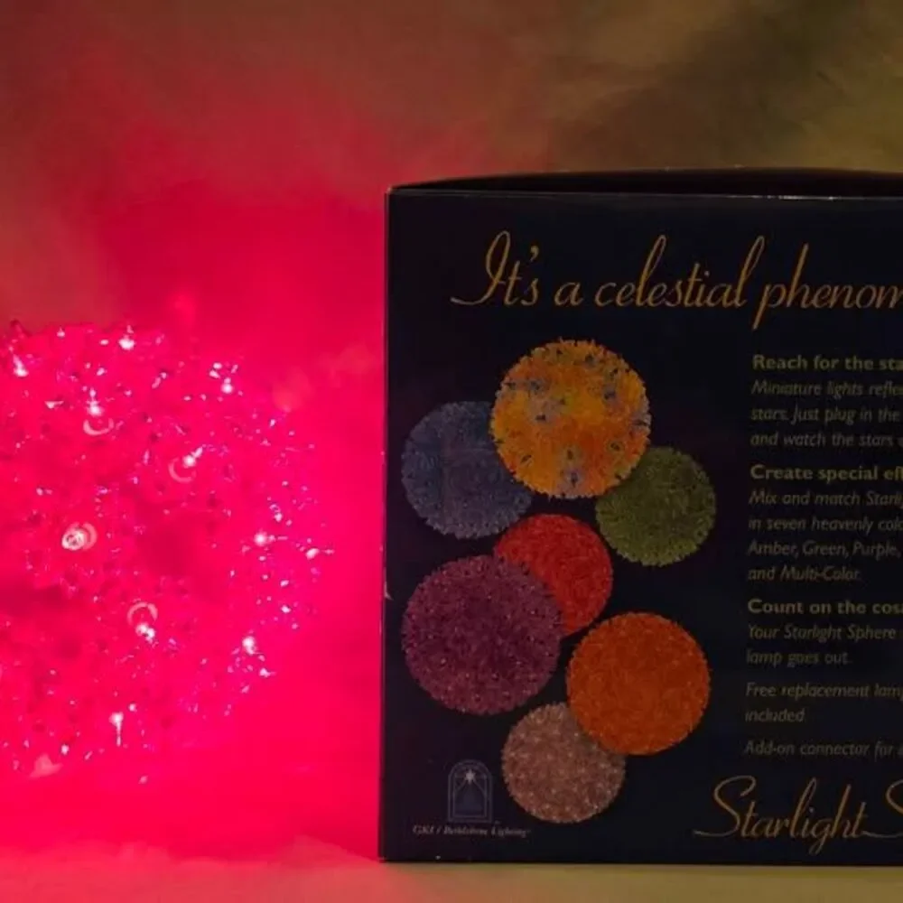 2 red 6in Starlight Spheres in like new condition